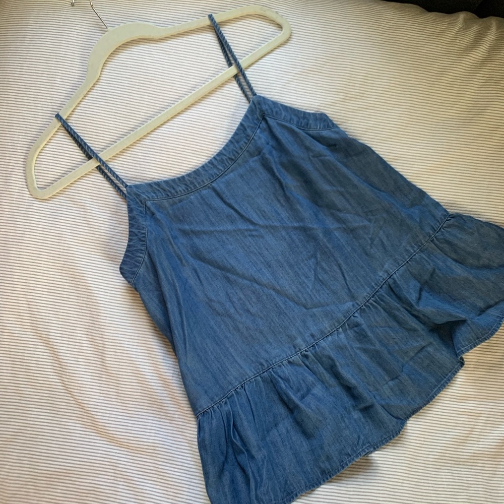 LOFT Chambray Top Size S